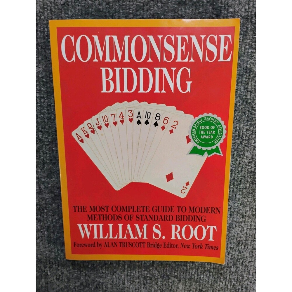 Commonsense Bidding William S Root Standard Bridge Card Game Book Paperback